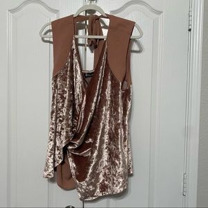 Blush velvet top XXL